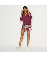 Lands' End Women's Upf Packable Hooded Windbreaker Jacket