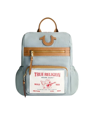 True Religion Buddha Pocket Denim Backpack