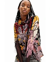 Desigual Women's Long-sleeved shirt with flowers.