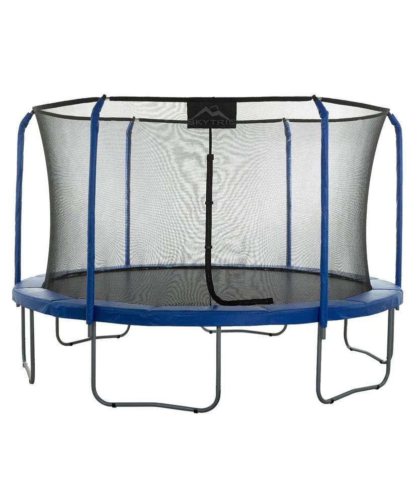 Plexalife Ft Round Trampoline Set with Premium Top-Ring Flex Frame Safety Enclosure System