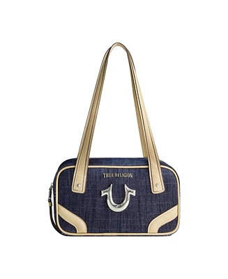True Religion Small Denim Bowling Satchel