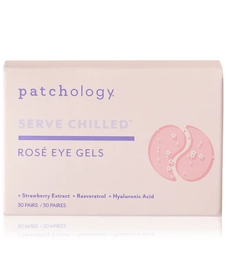 Patchology Serve Chilled Rose Eye Gels, 30 pairs