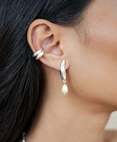 Ettika Liquid Luxe Mother of Pearl Drop Earrings
