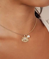 Ettika Sand Dollar Pendant Charm Necklace