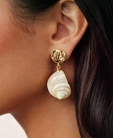 Ettika Sunken Treasure Shell Drop Earrings