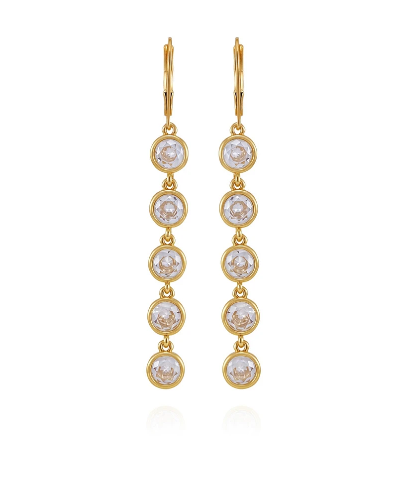 Vince Camuto Gold-Tone Cubic Zirconia Drop Earrings