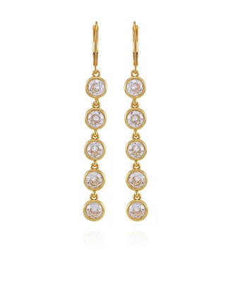 Vince Camuto Gold-Tone Cubic Zirconia Drop Earrings