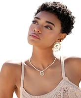 Ettika Aura Swirl Mother of Pearl Choker Necklace