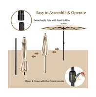 9 feet Outdoor Market Patio Table Umbrella Push Button Tilt Crank Lifeet