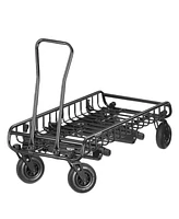 Yakima Exo WarriorWheels Sturdy Heavy Duty Aluminum Cargo Basket Cart Kit, Black