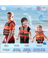 Quiksiver Uscga Life Vest for Children, Quick-Release Buckles & Leg Strap