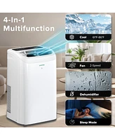 Zafro 14,000 Btu Portable Ac, Quiet 46dB, WiFi & App Control, 24H Timer, Fan & Dehumidifier, Easy Install for Bedroom, Office, Living Room
