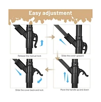 10 Feet Offset Umbrella with 8 Ribs Cantilever and Cross Base