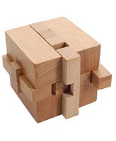 We Games Solid Wood 3D Cube Puzzle