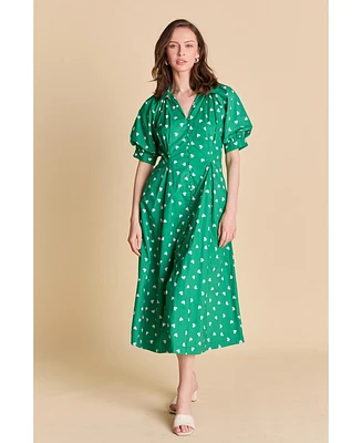 English Factory Women's Heart Printed Midi Dress