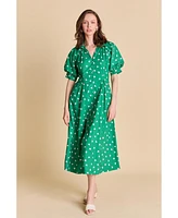 English Factory Women's Heart Printed Midi Dress