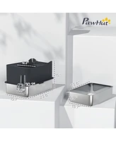 PawHut Stainless Steel Litter Box, Enclosed Litter Box with Scoop,