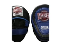 Gel-Infused Leather Punch Mitts for Boxing, Kickboxing, and Mma, Curved Design with Sweat-Resistant Lining, Shock-Absorbing Padding