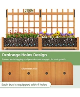 Slickblue Large Planter Container with Trellis and Hanging Roof