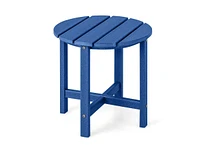 Round Adirondack Side Table Weather-Resistant for Outdoor Patio and Garden