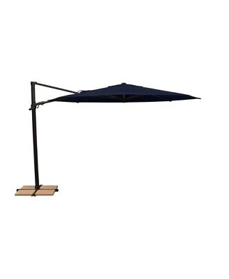 Mondawe 11ft Octagon Cantilever Umbrella With Foot Pedal Black Frame