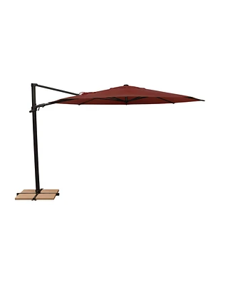 Mondawe 11FT Octagon Cantilever Umbrella with foot pedal, Black Frame
