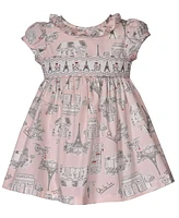 Bonnie Baby Girls Paris Smocked Dress