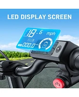 550W Electric Scooter with Seat for Adult, 12 inch Commuter Electric Scooter with Dual Shock Absorbers and Basket