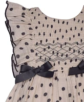 Bonnie Baby Girls Polka Dot Smocked Dress