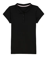 Nautica Big Girls Short Sleeve Interlock Polo Shirt