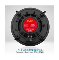 Pyle 6.5” 70V Ceiling Speakers (Pair), 2-Way Midbass Woofer, 250W Peak, White