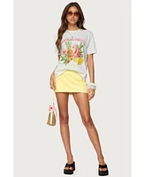 Edikted Womens Tropical Fruits Graphic T Shirt