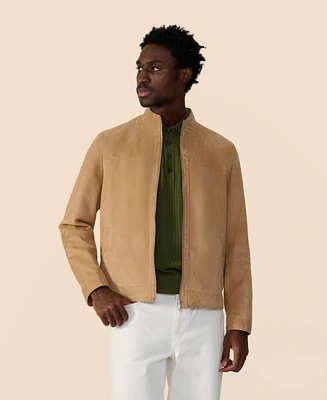 Furniq Uk Men's Suede Bomber Jacket, Created for Macy's