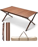 Sugift Aluminum Outdoor Camping Table Folding Picnic Table with Carry Bag