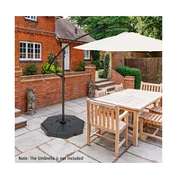 4 Pieces Patio Cantilever Offset Umbrella Weights Base Plate Set