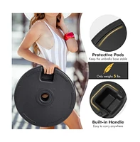 19.5 Inch Fillable Round Umbrella Base Stand for Yard Garden Poolside