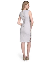 Calvin Klein Women's Sleeveless Scuba Sheath Dress
