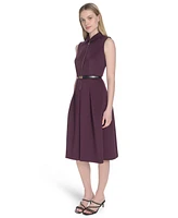 Calvin Klein Women's Sleeveless Scuba A-Line Dress