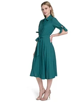 Calvin Klein Women's Chiffon Short-Sleeve Shirtdress