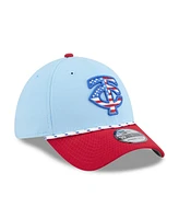 New Era Men's Light Blue/Red Minnesota Twins 2025 Fourth of July 39THIRTY Flex Hat