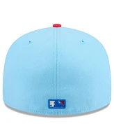New Era Men's Light Blue/Red Los Angeles Angels 2025 Fourth of July 59FIFTY Fitted Hat