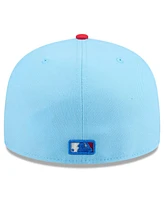 New Era Men's Light Blue/Red Boston Red Sox 2025 Fourth of July 59FIFTY Fitted Hat