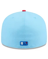 New Era Men's Light Blue/Red Miami Marlins 2025 Fourth of July 59FIFTY Fitted Hat