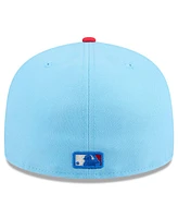 New Era Men's Light Blue/Red Minnesota Twins 2025 Fourth of July 59FIFTY Fitted Hat