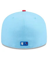 New Era Men's Light Blue/Red Pittsburgh Pirates 2025 Fourth of July 59FIFTY Fitted Hat