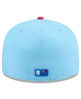 New Era Men's Light Blue/Red San Francisco Giants 2025 Fourth of July 59FIFTY Fitted Hat