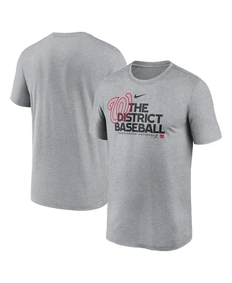 Nike Men's Heathered Charcoal Washington Nationals Local Rep Legend Performance T-Shirt