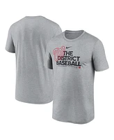 Nike Men's Heathered Charcoal Washington Nationals Local Rep Legend Performance T-Shirt