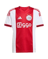 Adidas Big Boys and Girls White Ajax 2025/26 Home Replica Jersey