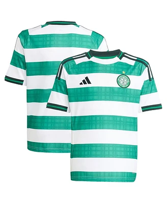 Adidas Big Boys and Girls White Celtic 2025/26 Replica Jersey